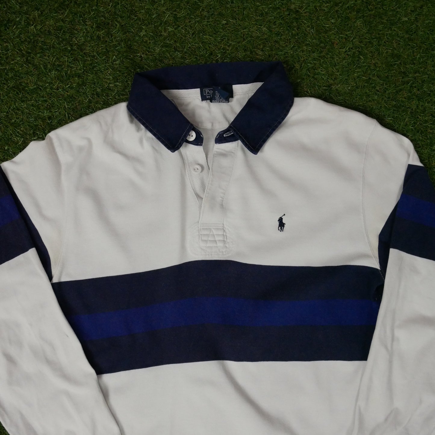 Ralph Lauren vintage Longsleeve white/blue